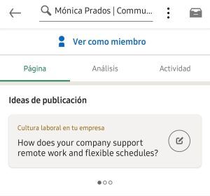 actualizaciones páginas de empresa de LinkedIn