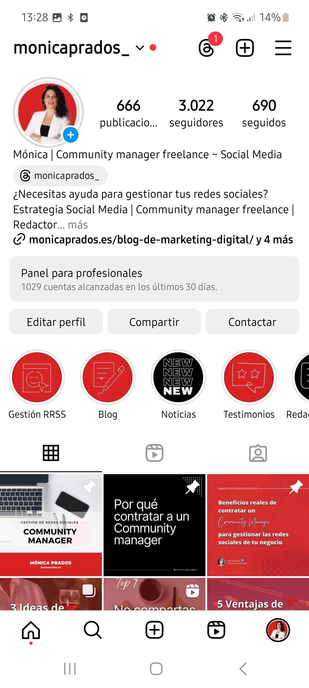 Tipos de perfiles en Instagram: cuenta empresarial Tipos de perfiles Instagram: cuenta empresarial